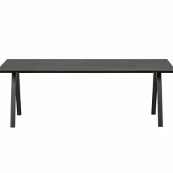 Eettafel Tablo Eiken, Met 2-standen poot, kleur Blacknight - 180 cm - Loft24.nl