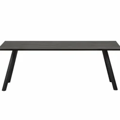 Eettafel Tablo Eiken, Met 2-standen poot, kleur Blacknight - 160 cm - Loft24.nl