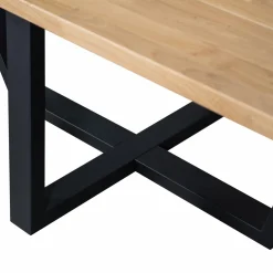 Eettafel Tablo Eikenhout, 240 x 100cm, kleur Naturel - Drenthe poot - Loft24.nl