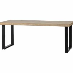 Eettafel Tablo Mangohout Visgraat, met U-poot - 180cm - Loft24.nl