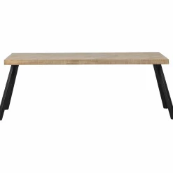 Eettafel Tablo Mangohout Visgraat, met 2-standen poot - 200cm - Loft24.nl