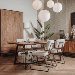 Eettafel Taviano Sheeshamhout 220 cm - Loft24.nl