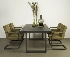 Eettafel Ultimo Zwart - 160 cm - Loft24.nl