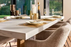 Eettafel Whitebone Visgraat 235 x 100 cm - Verona Grey - Loft24.nl