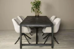 Eettafel Ziano Visgraat Zwart - 240 cm - Loft24.nl