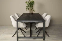 Eettafel Ziano Visgraat Zwart - 160 cm - Loft24.nl