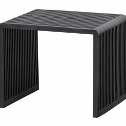 Exclusive Bijzettafel Willa Set van 2 stuks Teakhout Zwart - Loft24.nl