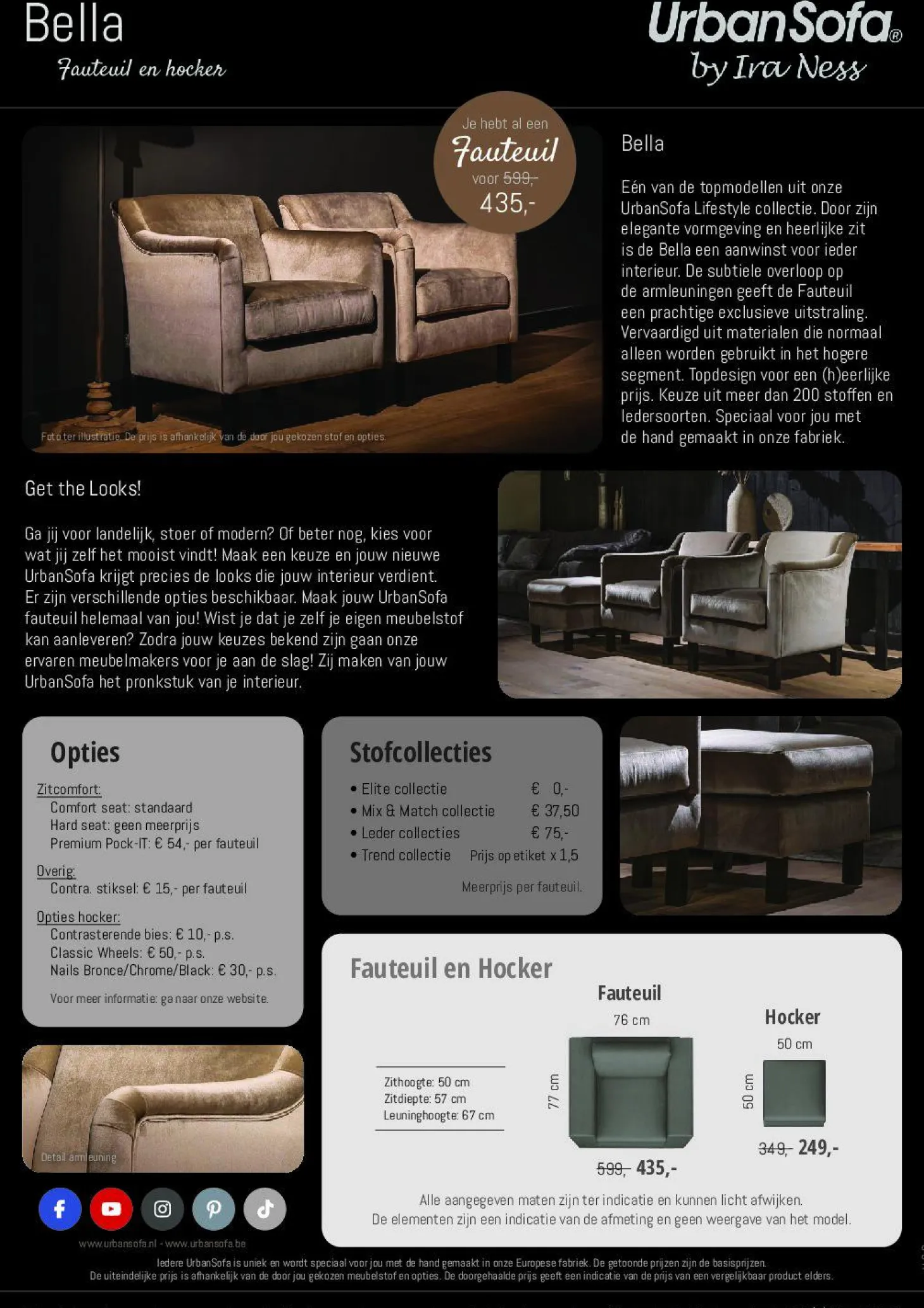 Fauteuil Bella - zelf samenstellen - Loft24.nl