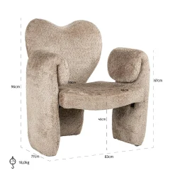Fauteuil Didi Teddy - Naturel - Loft24.nl