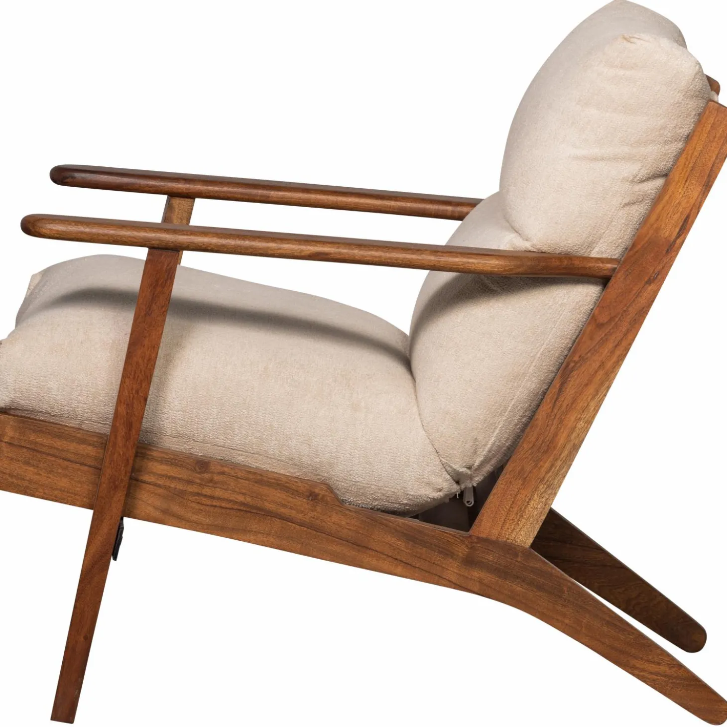 Fauteuil Houston Bouclé / Acaciahout - Naturel - Loft24.nl