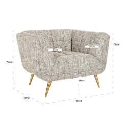 Fauteuil Huxley Be Trendy - Naturel - Loft24.nl