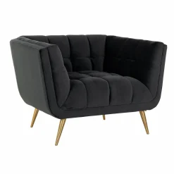 Fauteuil Huxley Velvet - Antraciet - Loft24.nl