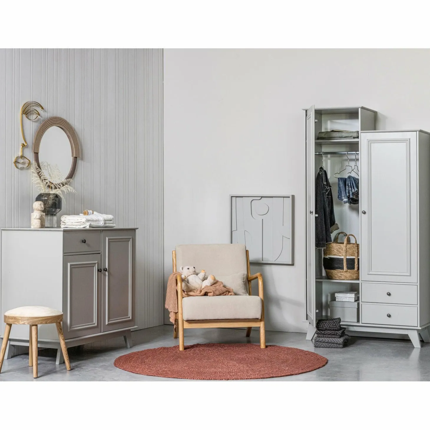 Fauteuil Mark Geweven stof - Naturel - Loft24.nl