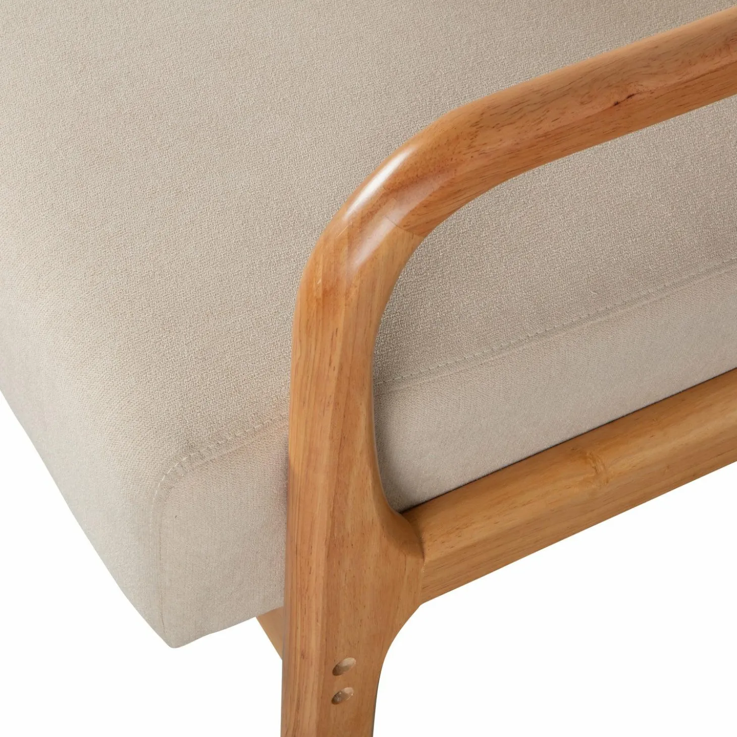 Fauteuil Mark Geweven stof - Naturel - Loft24.nl