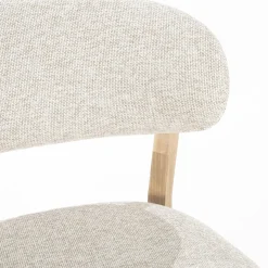 Fauteuil Mikky Eikenhout en stof Taupe / Naturel - Loft24.nl