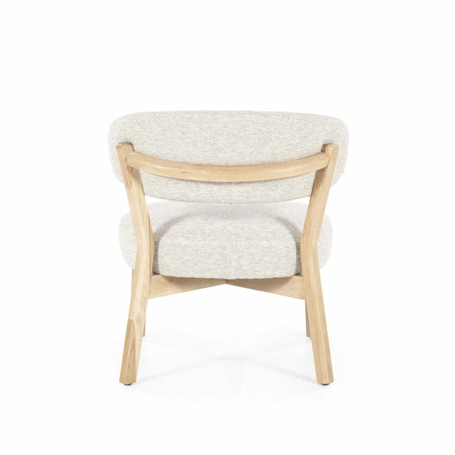 Fauteuil Mikky Eikenhout en stof Taupe / Naturel - Loft24.nl