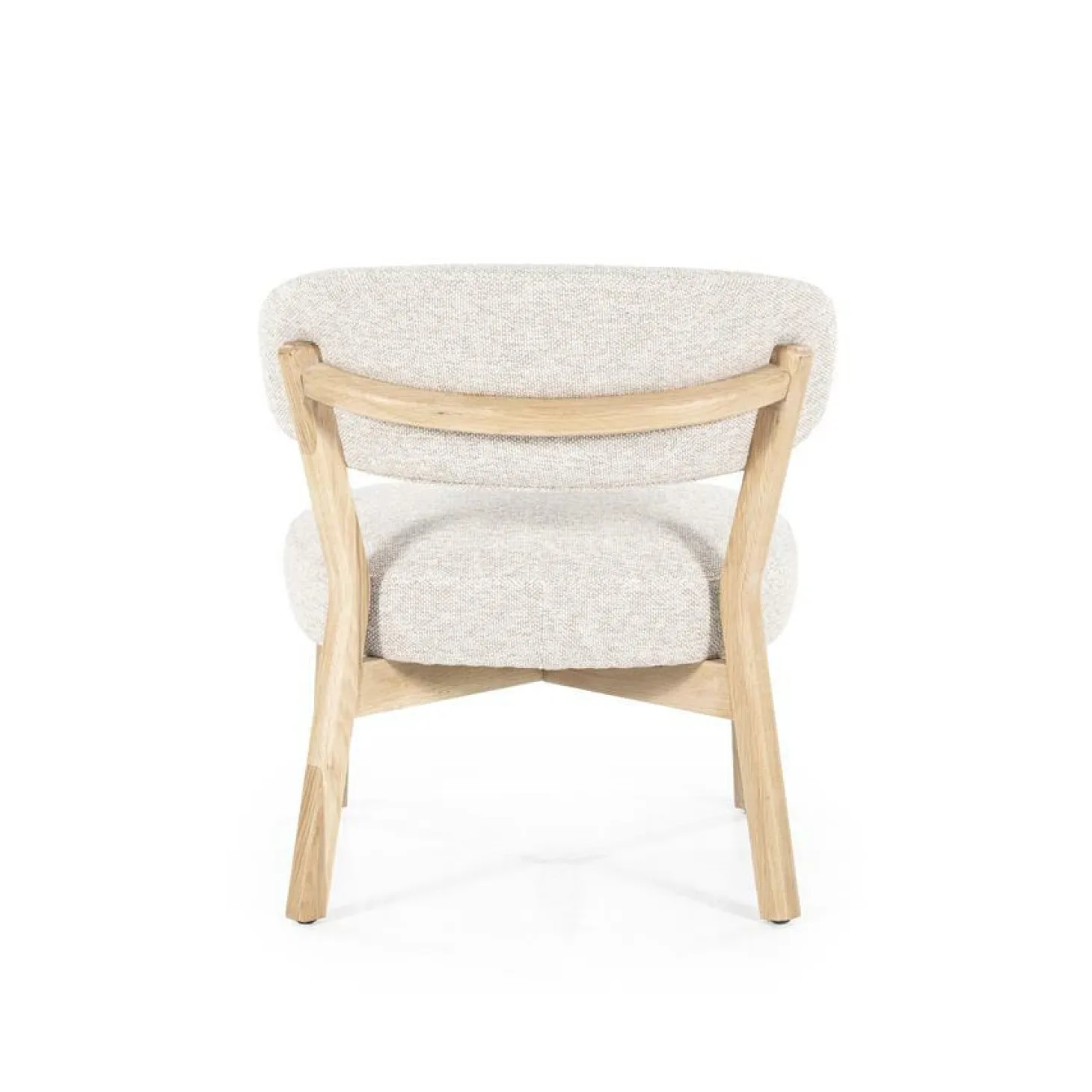 Fauteuil Mikky Eikenhout en stof Taupe / Naturel - Loft24.nl