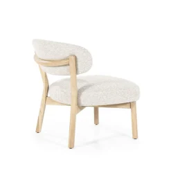 Fauteuil Mikky Eikenhout en stof Taupe / Naturel - Loft24.nl