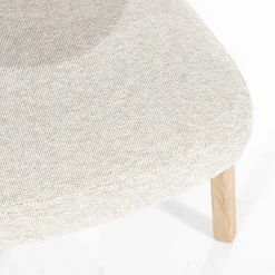 Fauteuil Mikky Eikenhout en stof Taupe / Naturel - Loft24.nl