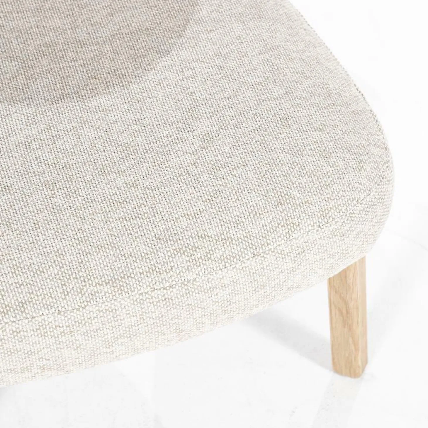 Fauteuil Mikky Eikenhout en stof Taupe / Naturel - Loft24.nl