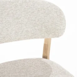 Fauteuil Mikky Eikenhout en stof Taupe / Naturel - Loft24.nl