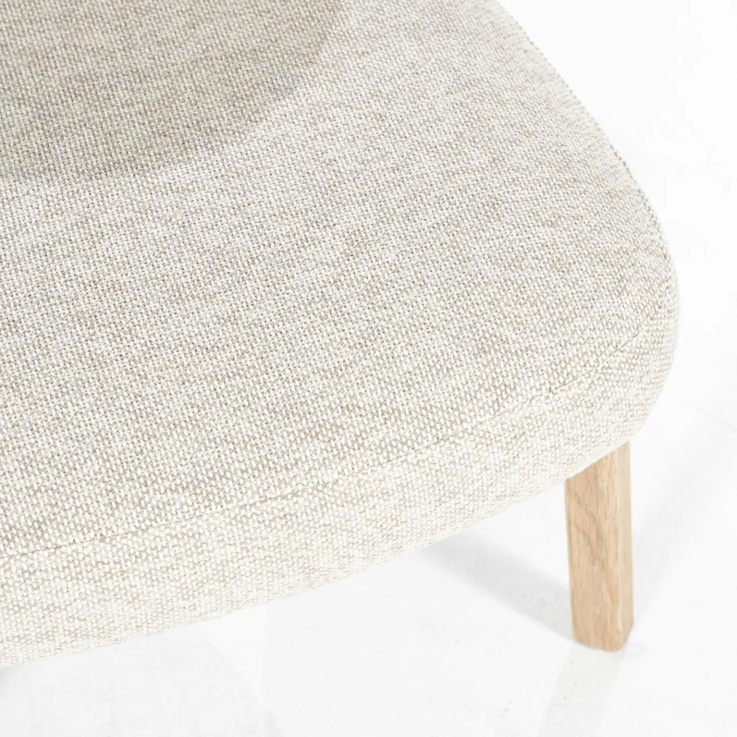 Fauteuil Mikky Eikenhout en stof Taupe / Naturel - Loft24.nl