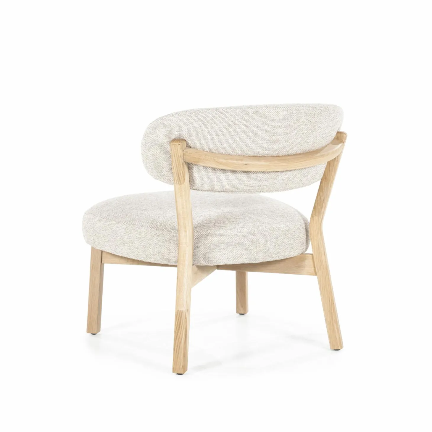 Fauteuil Mikky Eikenhout en stof Taupe / Naturel - Loft24.nl