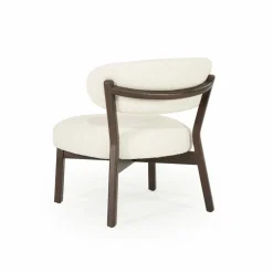 Fauteuil Mikky Eikenhout en stof Beige / Bruin - Loft24.nl