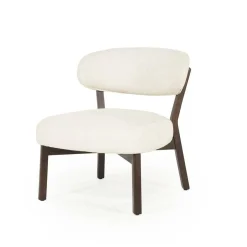 Fauteuil Mikky Eikenhout en stof Beige / Bruin - Loft24.nl