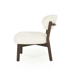 Fauteuil Mikky Eikenhout en stof Beige / Bruin - Loft24.nl