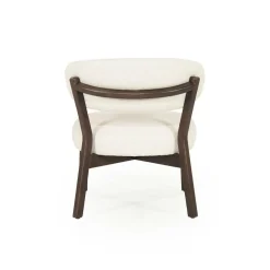 Fauteuil Mikky Eikenhout en stof Beige / Bruin - Loft24.nl