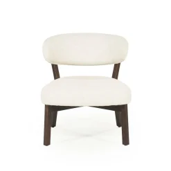 Fauteuil Mikky Eikenhout en stof Beige / Bruin - Loft24.nl