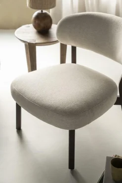 Fauteuil Mikky Eikenhout en stof Beige / Bruin - Loft24.nl