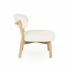 Fauteuil Mikky Eikenhout en stof Beige / Naturel - Loft24.nl