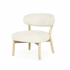 Fauteuil Mikky Eikenhout en stof Beige / Naturel - Loft24.nl