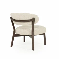 Fauteuil Mikky Eikenhout en stof Beige / Naturel - Loft24.nl