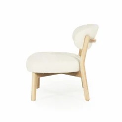 Fauteuil Mikky Eikenhout en stof Beige / Naturel - Loft24.nl