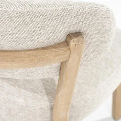 Fauteuil Mikky Eikenhout en stof Beige / Naturel - Loft24.nl