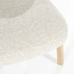 Fauteuil Mikky Eikenhout en stof Beige / Naturel - Loft24.nl