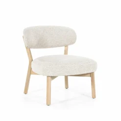 Fauteuil Mikky Eikenhout en stof Beige / Naturel - Loft24.nl