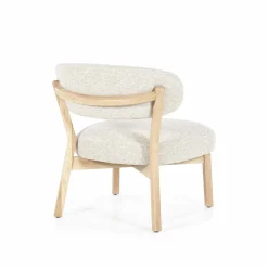 Fauteuil Mikky Eikenhout en stof Beige / Naturel - Loft24.nl