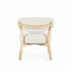 Fauteuil Mikky Eikenhout en stof Beige / Naturel - Loft24.nl