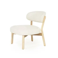 Fauteuil Mikky Eikenhout en stof Beige / Naturel - Loft24.nl