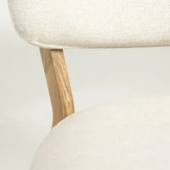Fauteuil Mikky Eikenhout en stof Beige / Naturel - Loft24.nl