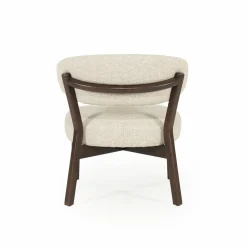 Fauteuil Mikky Eikenhout en stof Taupe / Bruin - Loft24.nl