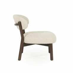 Fauteuil Mikky Eikenhout en stof Taupe / Bruin - Loft24.nl