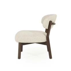 Fauteuil Mikky Eikenhout en stof Taupe / Bruin - Loft24.nl