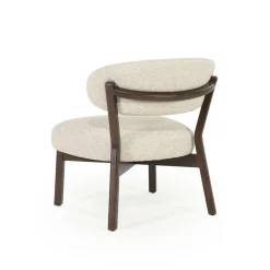 Fauteuil Mikky Eikenhout en stof Taupe / Bruin - Loft24.nl
