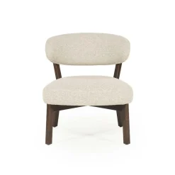 Fauteuil Mikky Eikenhout en stof Taupe / Bruin - Loft24.nl