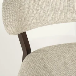 Fauteuil Mikky Eikenhout en stof Taupe / Bruin - Loft24.nl